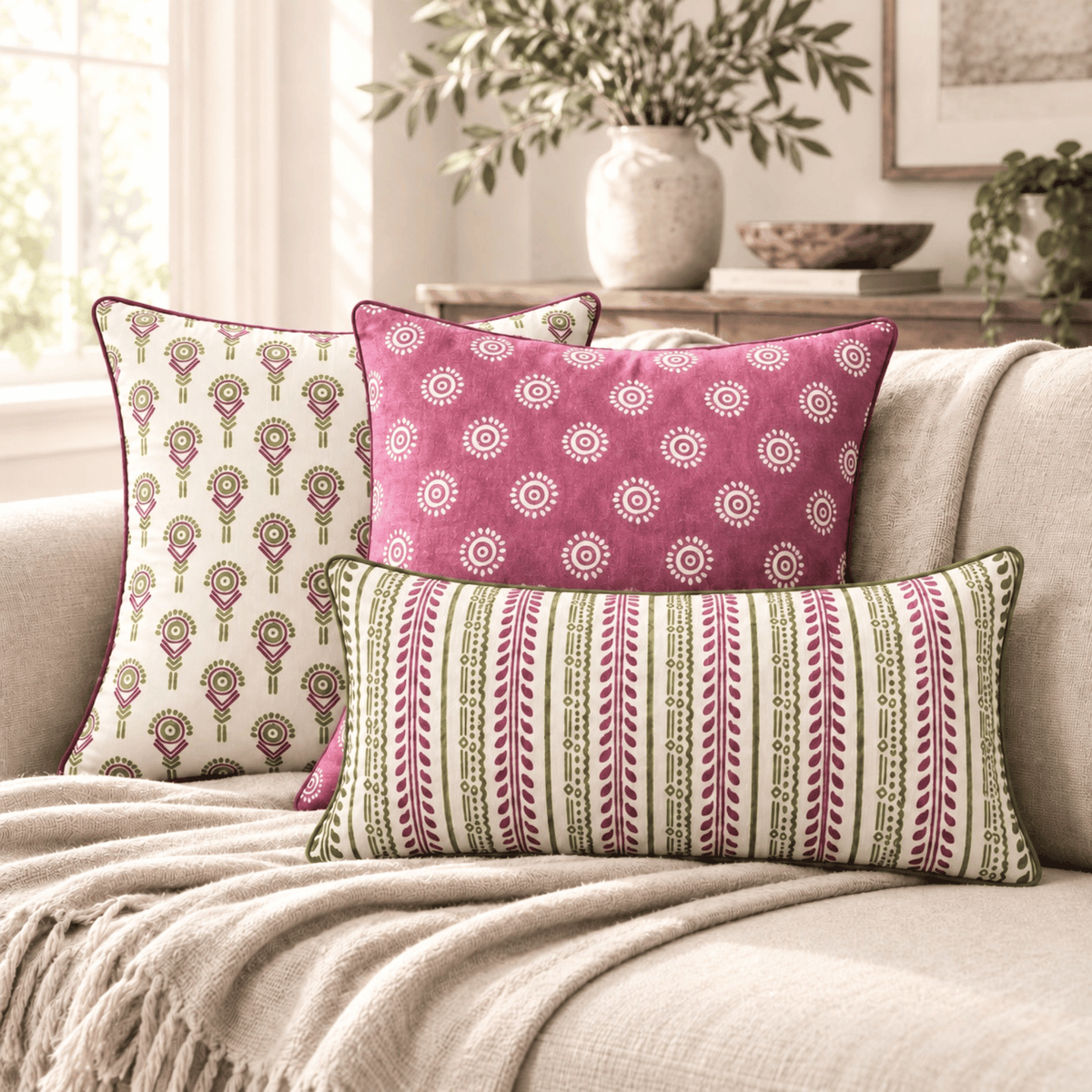 Bhor, Bani & Buna – Plum Purple & Olive Green