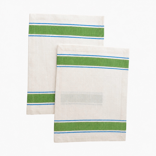 Leher Linen Placemats - Green (Set of 2)