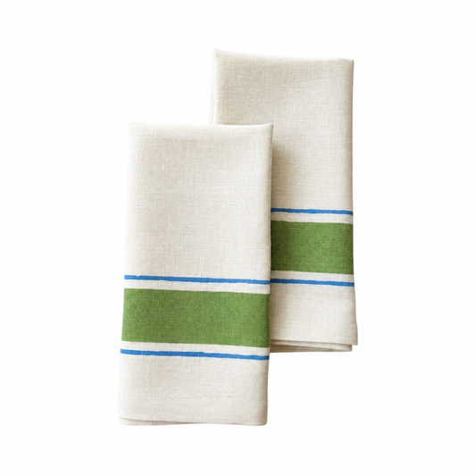 Taal Linen Napkins - Green (Set of 2)