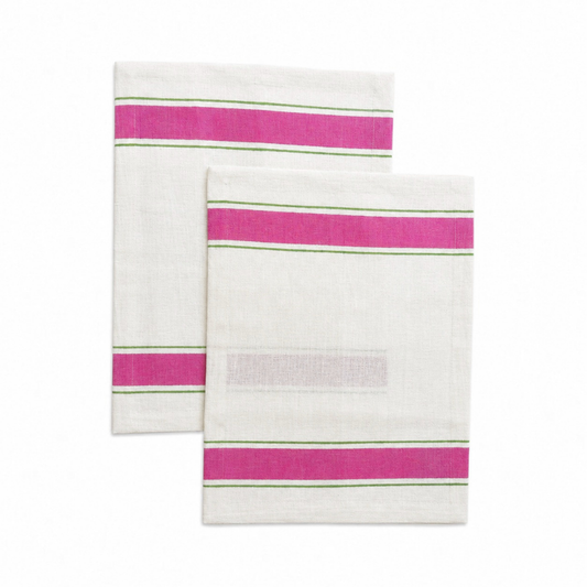 Leher Linen Placemats - Pink (Set of 2)