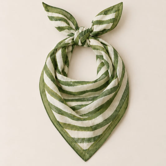 Basera & Baadal Set – Olive Green Stripes