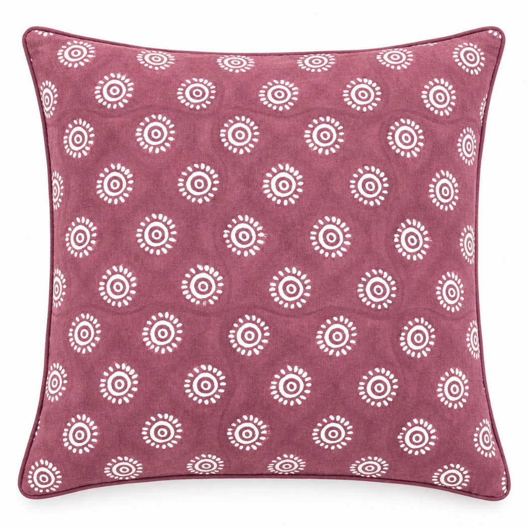Bhor Linen Throw Pillow Cover